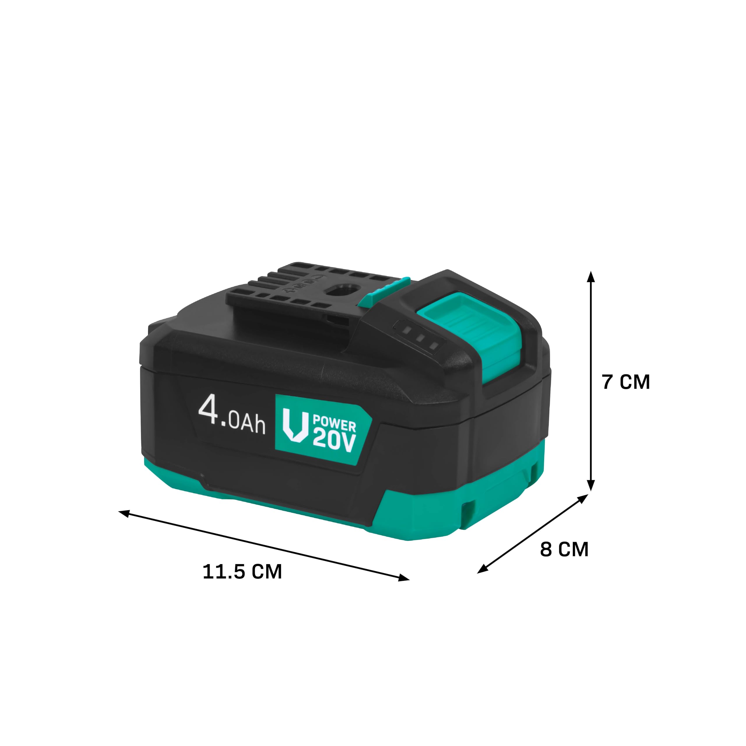 VONROC Duopack Baterías 20 V - 2 × 4.0 Ah VPower - Con puerto USB-C bidireccional - Función Powerbank - Compatible con Power Delivery (PD) - Protección ECP - Baterías de Li-ION para herramientas de 20