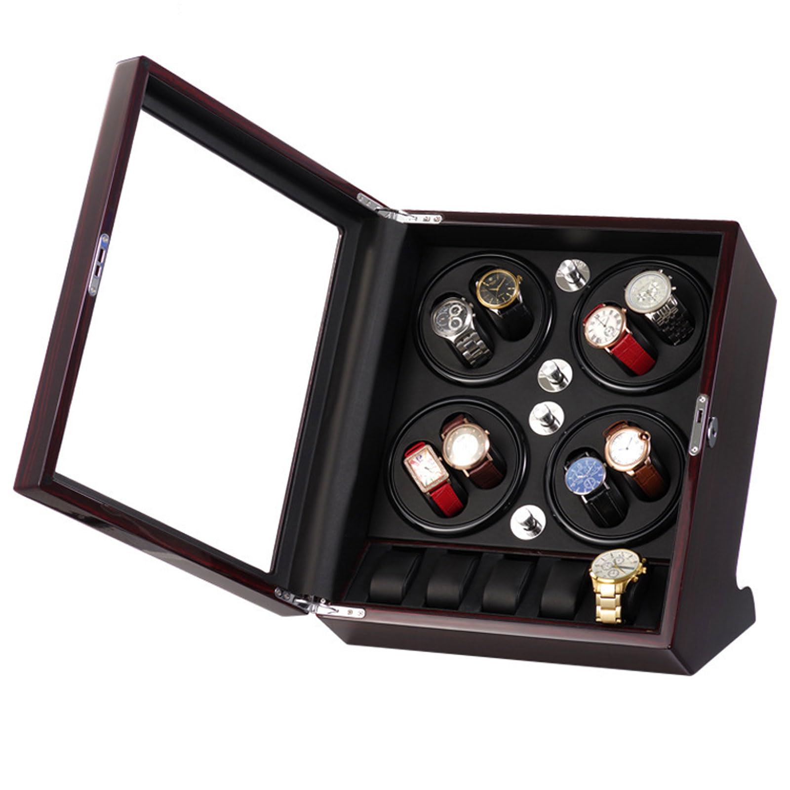 CGCSYZ Luxury Automatic Watch Winder,8+5 Watch Winder Box Lockable Automatic Winders,Silent Motor Large Capacity 5 Rotation Mode,2 Power Supply Modes