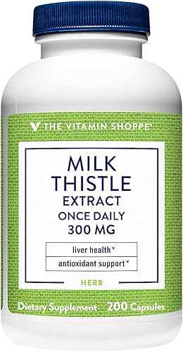 Miniatura 5 de Extracto de cardo de leche de The Vitamin Shoppe 300 mg cápsulas, extracto de silimarina para un apoyo saludable del hígado  semillafruta complejo