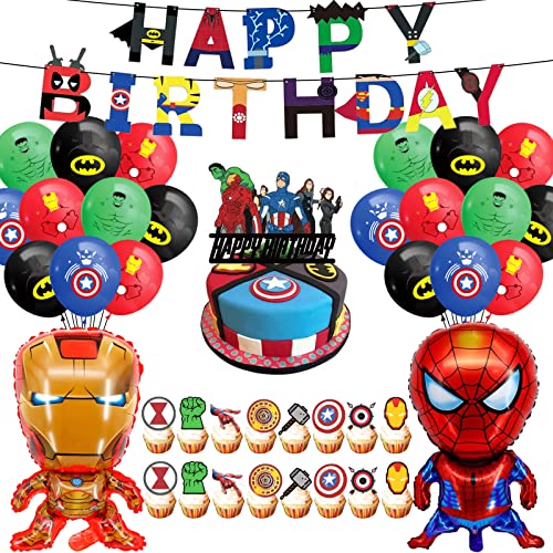 Globos de Cumpleaños, Niños Niñas Fiesta de Cumpleaños Globos, Foil Balloons, Globos Latex, Pancarta, Decoración de Cupcakes, Helio Globos Cover