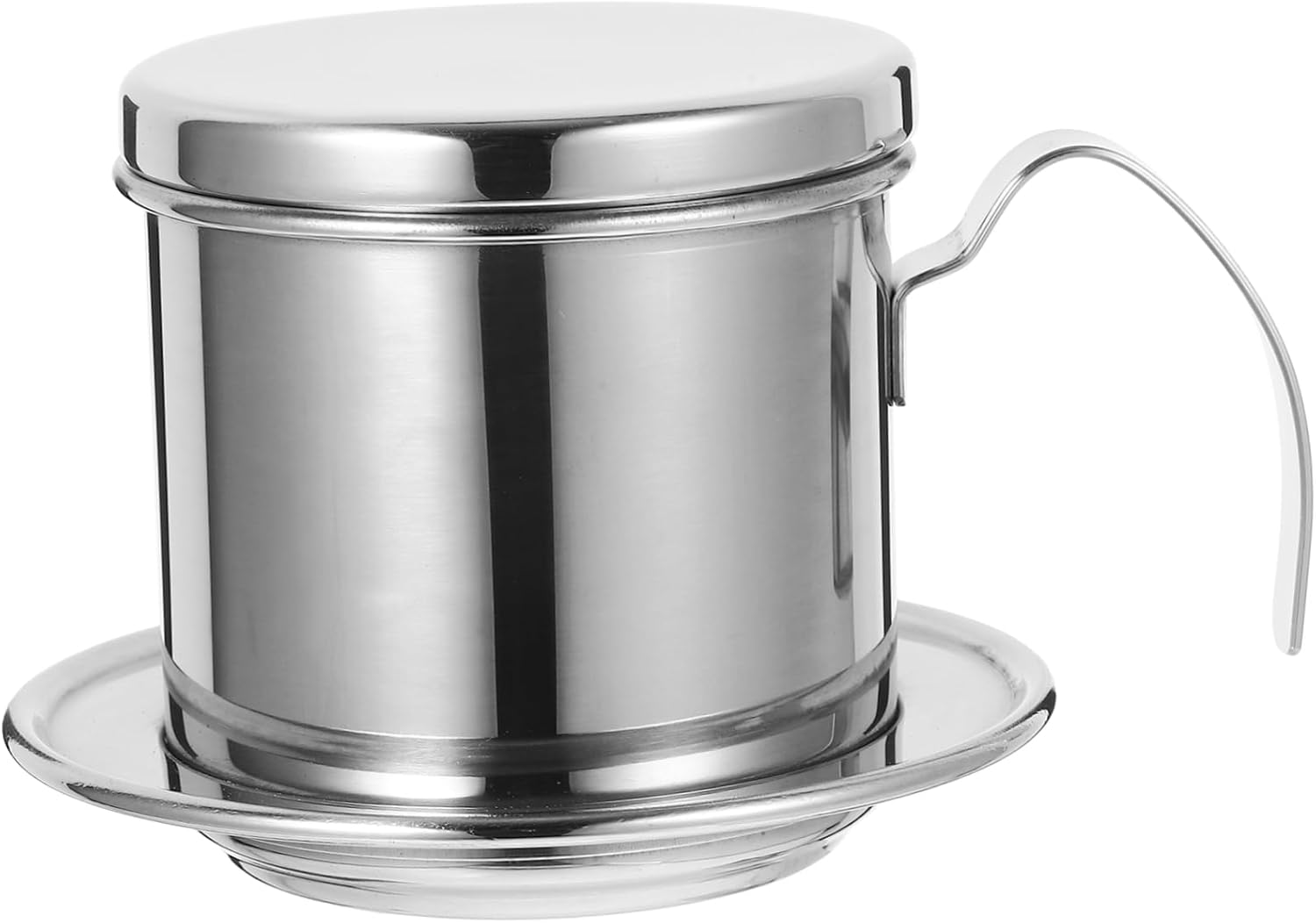 SECFOU Stainless Steel Coffee Dripper Cup Drip Funnel Easy Clean Coffee Making Tool for Single Serve for Home Travel Use