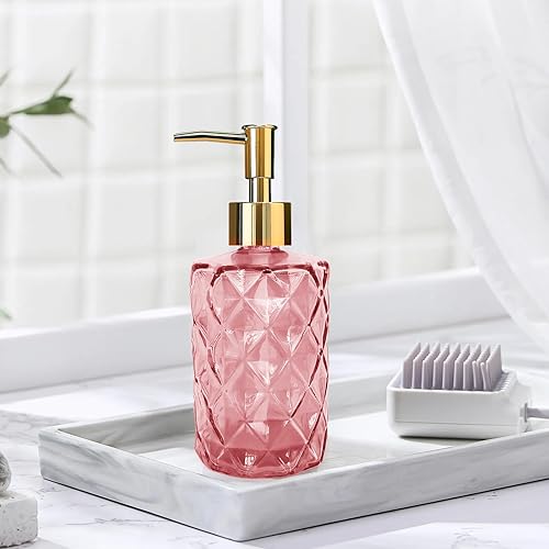 Miniatura 5 de Dispensador de jabón de vidrio, dispensador de jabón líquido de manos de loción recargable, dispensador de bomba de mano para líquido de