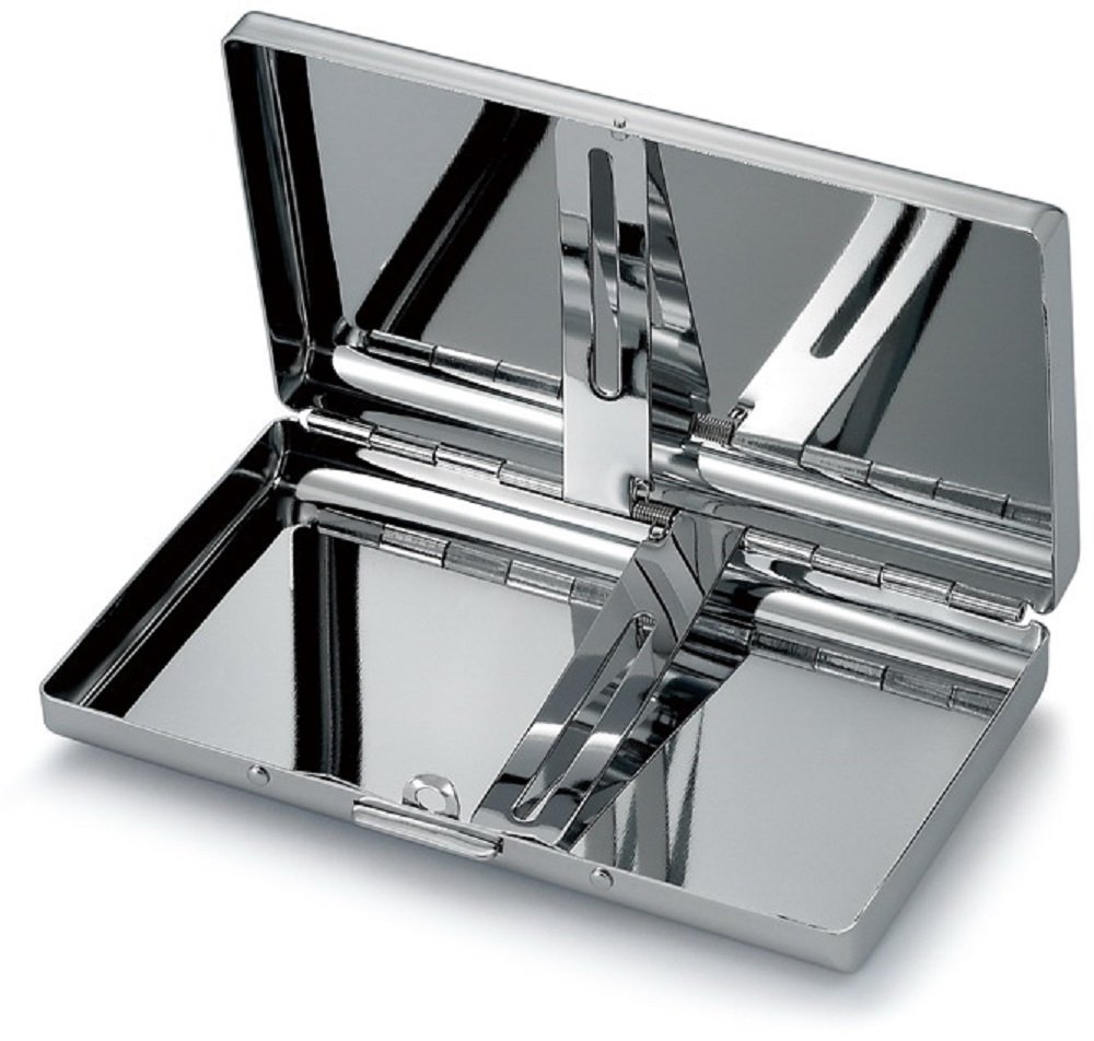 Amazon.co.jp: かわいいステンレス製のIDまたはタバコケース（キングサイズ）、14ビットのタバコ用マネービットコインキャピタルクリップオープンポケットホルダー  : ファッション