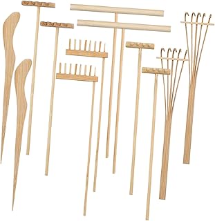 Toyvian 12pcs Sand Rake Set Zen Garden Tools DIY Tools Tabletop Decor Miniature Rake Miniature Zen Garden Table Zen Sand Garden Tool Sandbox Rake Meditation Sand Table Rakes DIY Rake Juicy