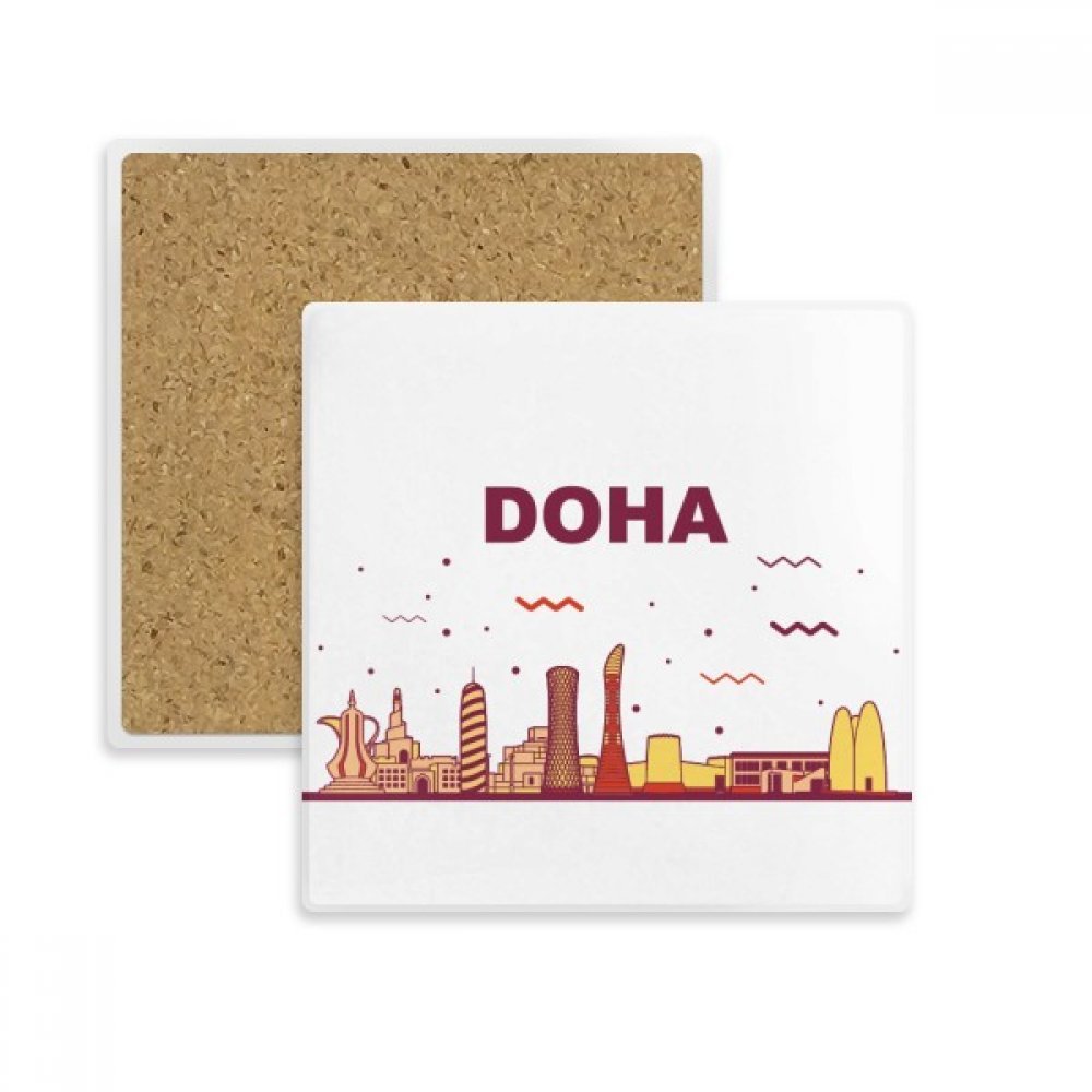 Dessous de tasse Doha pierre absorbante stop aux taches d'humidité sur la table