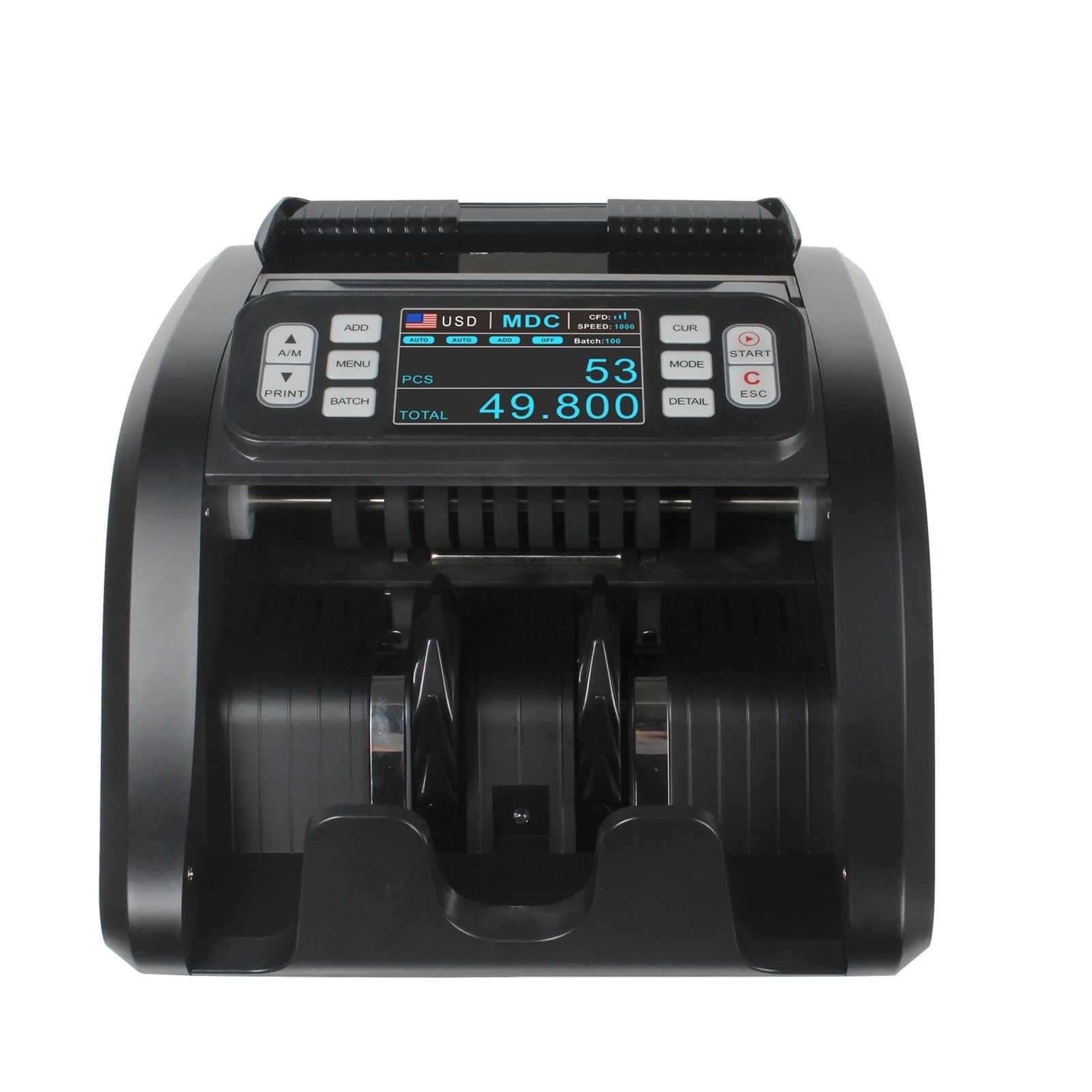 Contatore di denaro, Contatore di banconote con valore misto grado bancario CIS, scanner per denaro display TFT