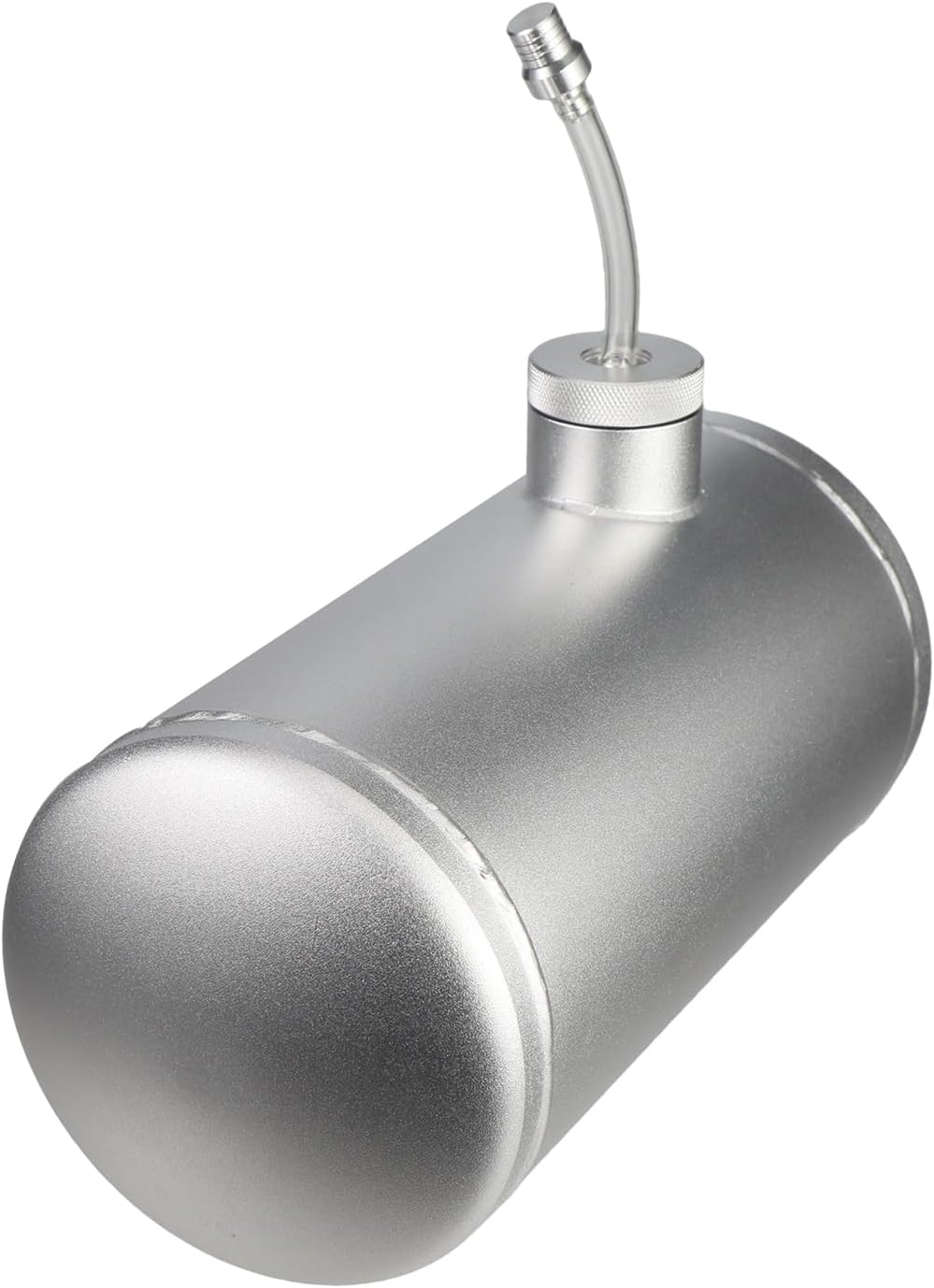 10x4.5" Aluminum alloy welding Gas Fuel Tank Cylinder For Coleman Powersports CT200U BT200X CT200u-ex,For Predator 212cc 196cc/6.5HP Go Kart and Gas Mini Bike,Dirt Gas Bike, Go Kart Parts(Silver)