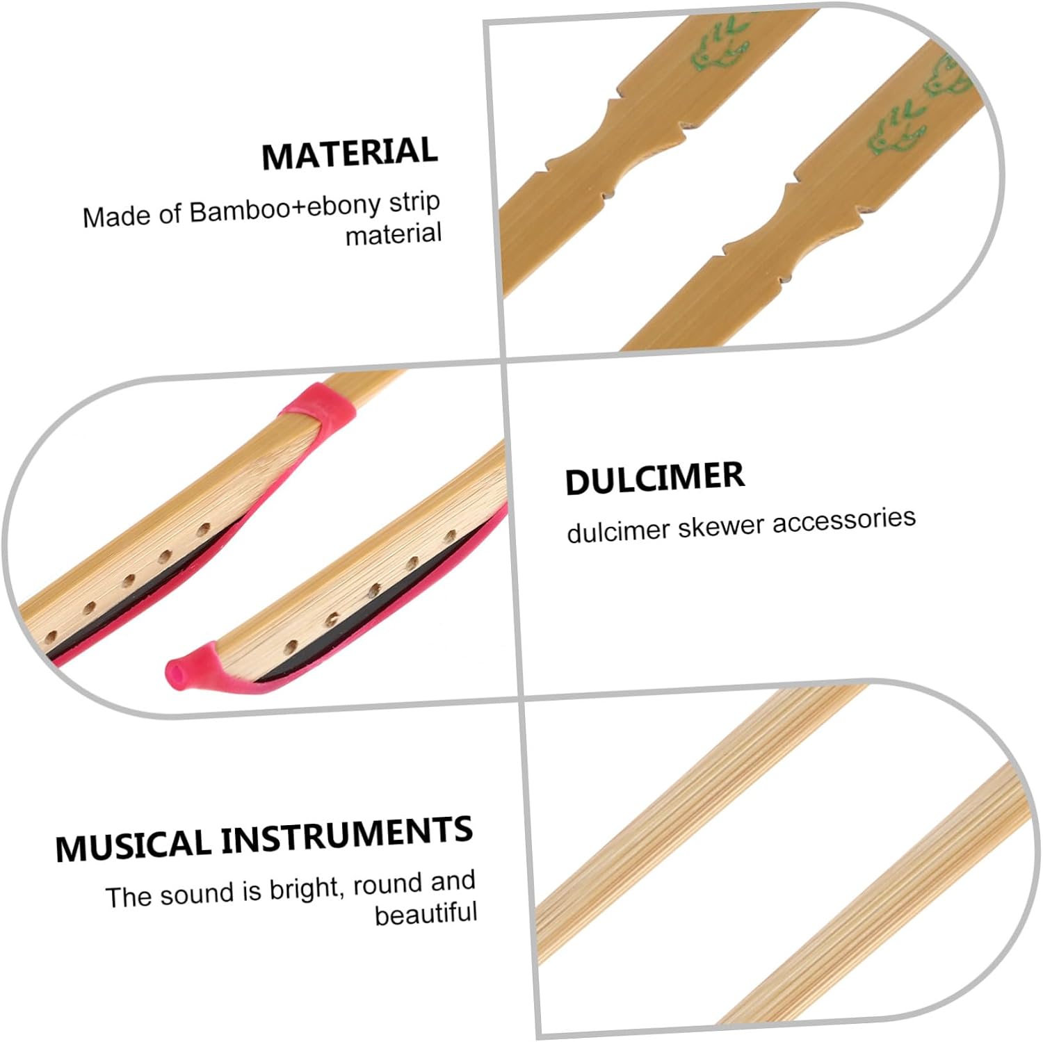 2Pcs Professional Antique Dulcimer Accessories for Instruments Design for Musicians Dulcimer Supplies Instrument
