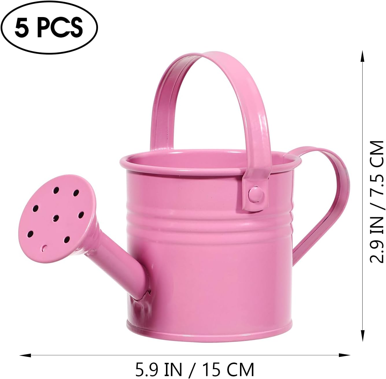 YARNOW 5 Pcs Small Metal Watering Can Mini Watering Can Colorful Cans for Garden Home (Random Color)