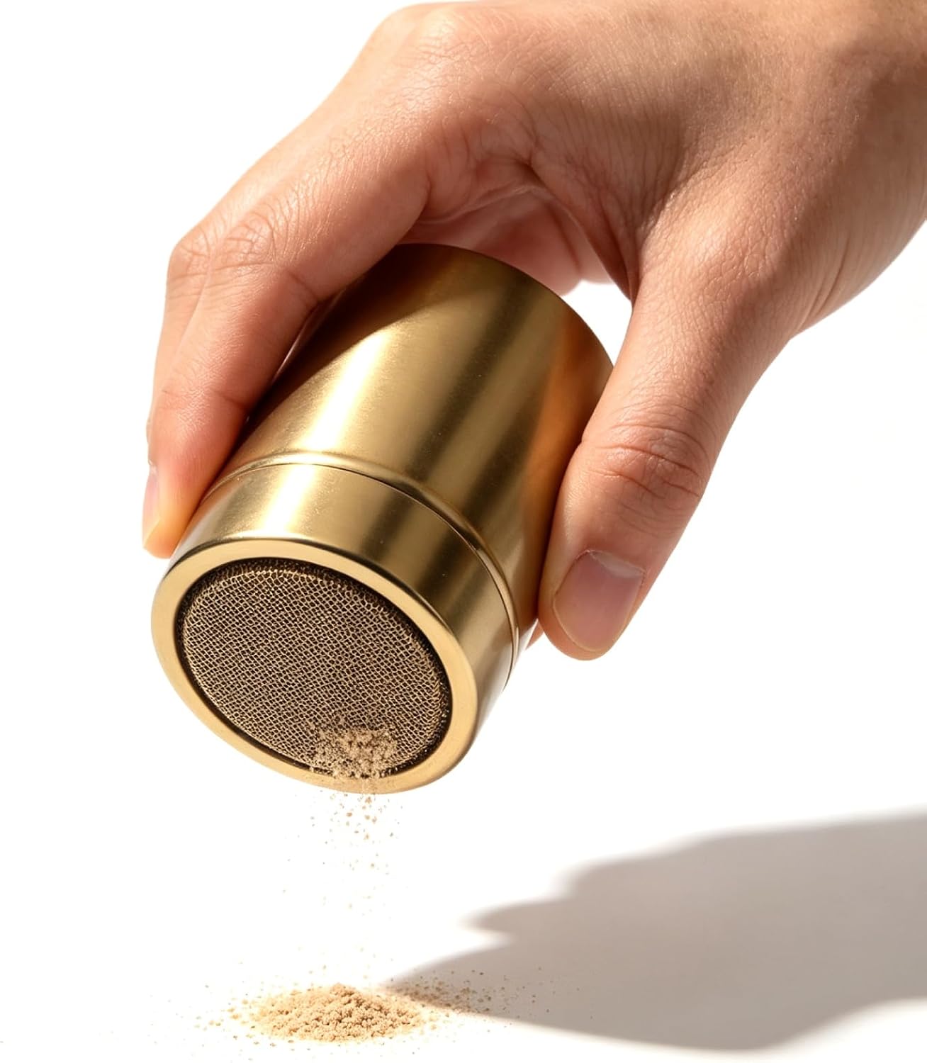 Powder Sugar Shaker Duster, Stainless Steel Dredge Shaker Powder Sugar Dispenser Fine Mesh Shaker for Salt Seasoning