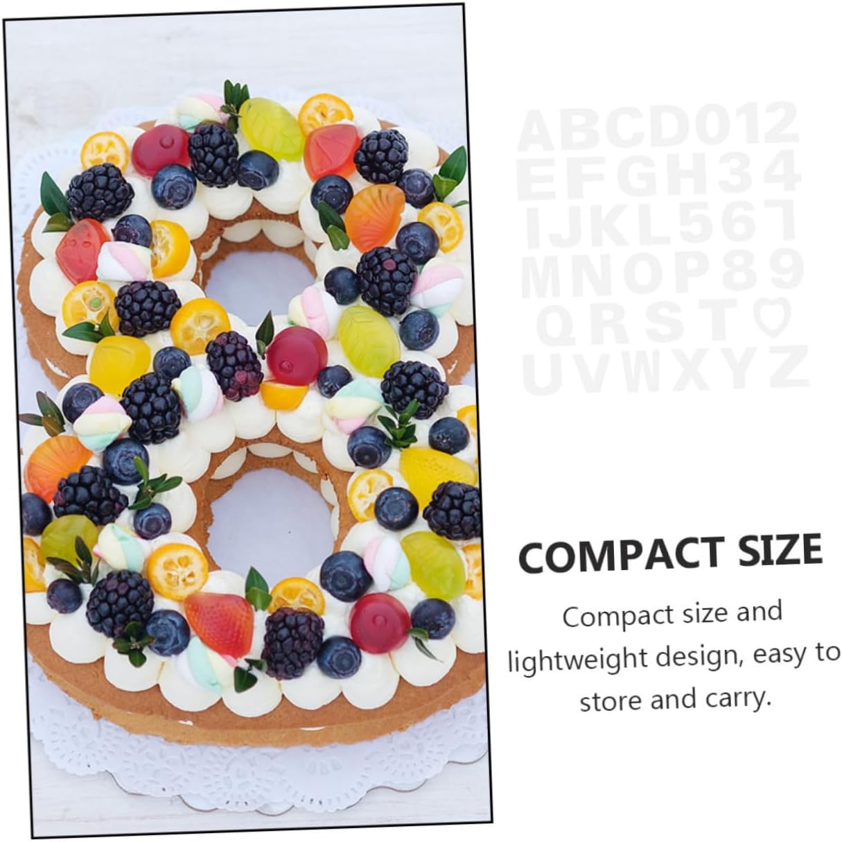 GLEAVI 37pcs Alphabet Cake Stencils DIY Baking Tools for Festival Cakes Reusable and Easy to Clean Lightweight Design for Decorating