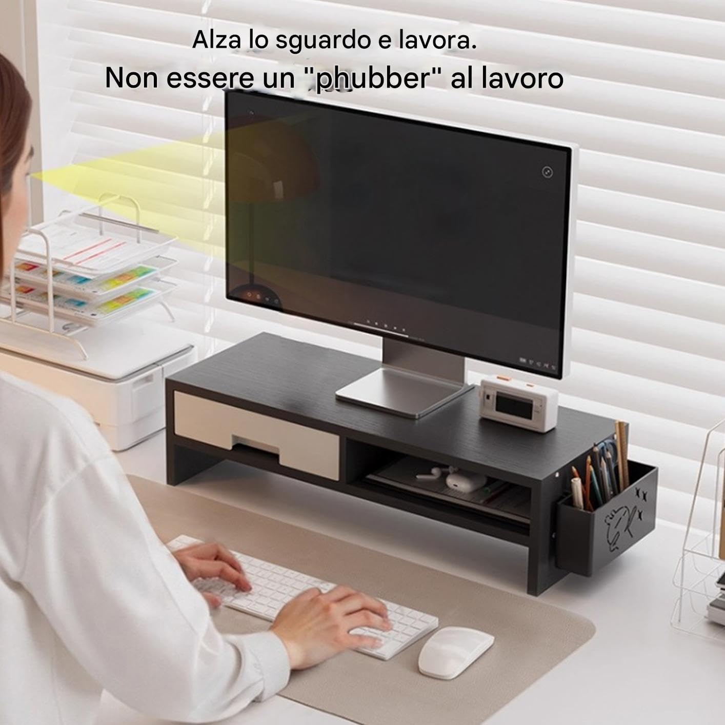 Base Per Alzare Il Monitor Supporto Robusto Con Estensione Regolabile E | Base Per Monitor Da Scrivania Per Computer Per Famiglia, , Uffici, Interno, Studio, Camera Da , Stanza, E Sc