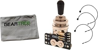 EMG 3-Way Solderless Toggle Switch with Cables Black w/Geartree Cloth