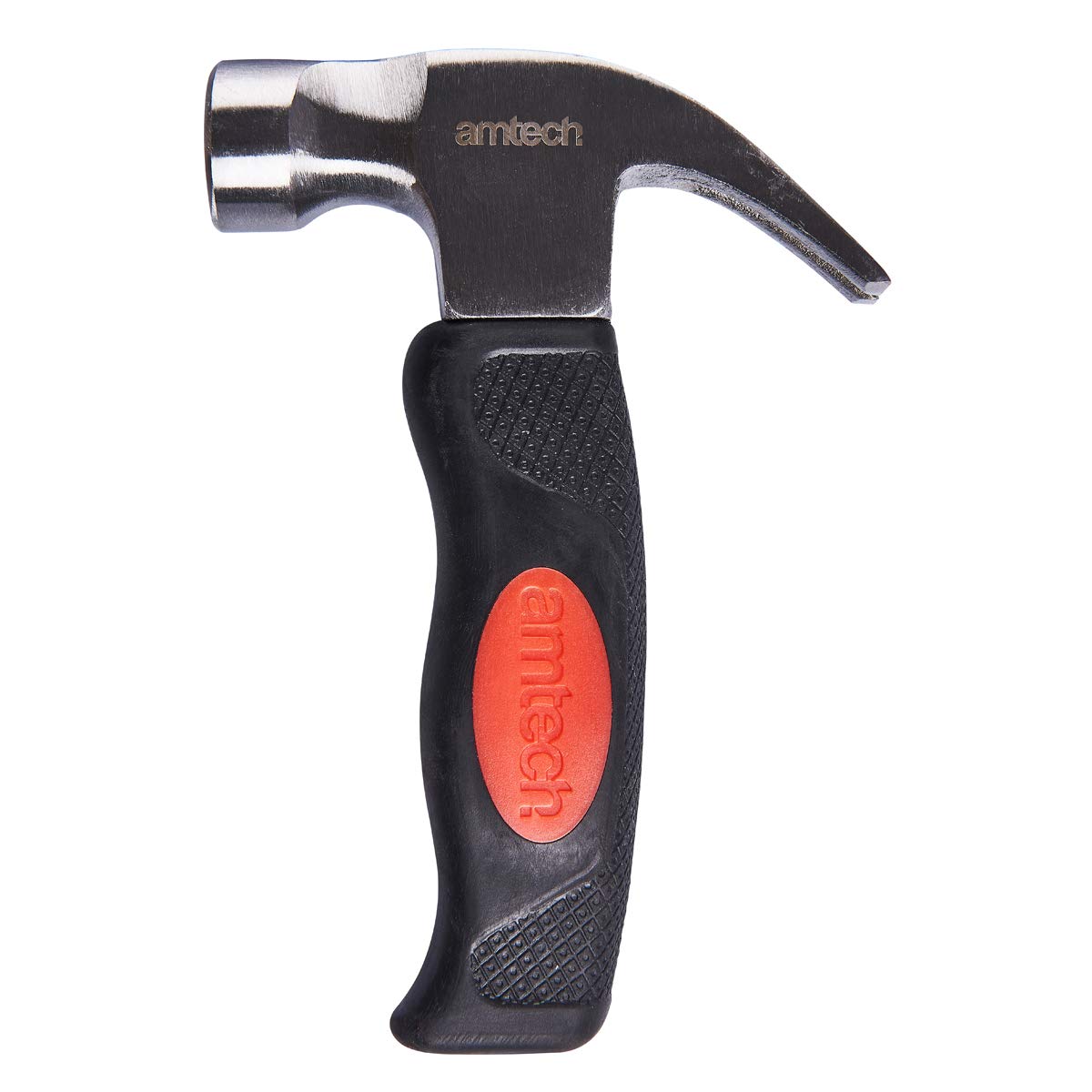 A0200B Magnetic Stubby Hammer 10oz Mini Hammer with Cushion Grip, Claw Hammer, Perfect for Pulling Nails, Silver, Black, 14.5cm x 21.5cm x 3.5cm