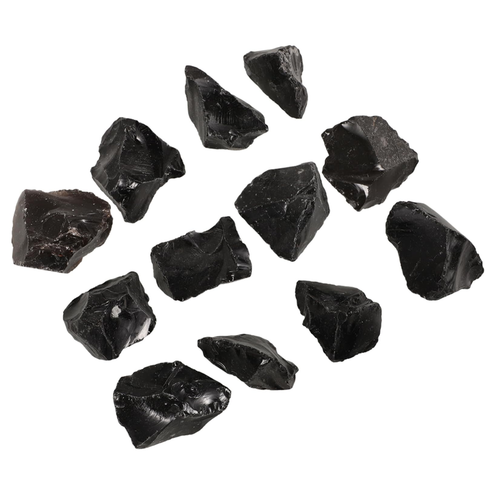 PRETYZOOM 5stücke of Natural Obsidian Stone Dekorative Obsidiansteine Für Aromatherapie Und Heimdekoration Unpolierte Für Spiritualität Und