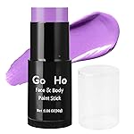 Go Ho Cream-Blendable Light Purple Face Paint Stick (1.06 Oz),Full-coverage Pastel Purple Face Body Paint Stick for Adults Children Halloween Cosplay SFX Ursula Makeup,Waterproof Paint Stick