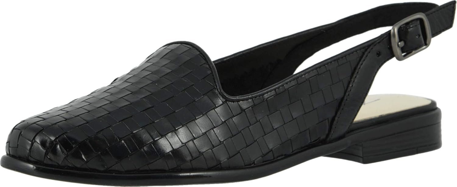 Trotters Women's Lena Ballet Flat, Black, 7 Narrow
