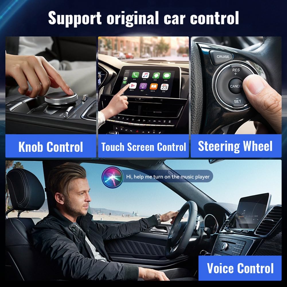 Android14 bezprzewodowy CarPlay Ai Box 4 rdzenie 4 GB RAM + 64 GB ROM wtyczka stabilna transmisja samochodowy adapter bezprzewodowy
