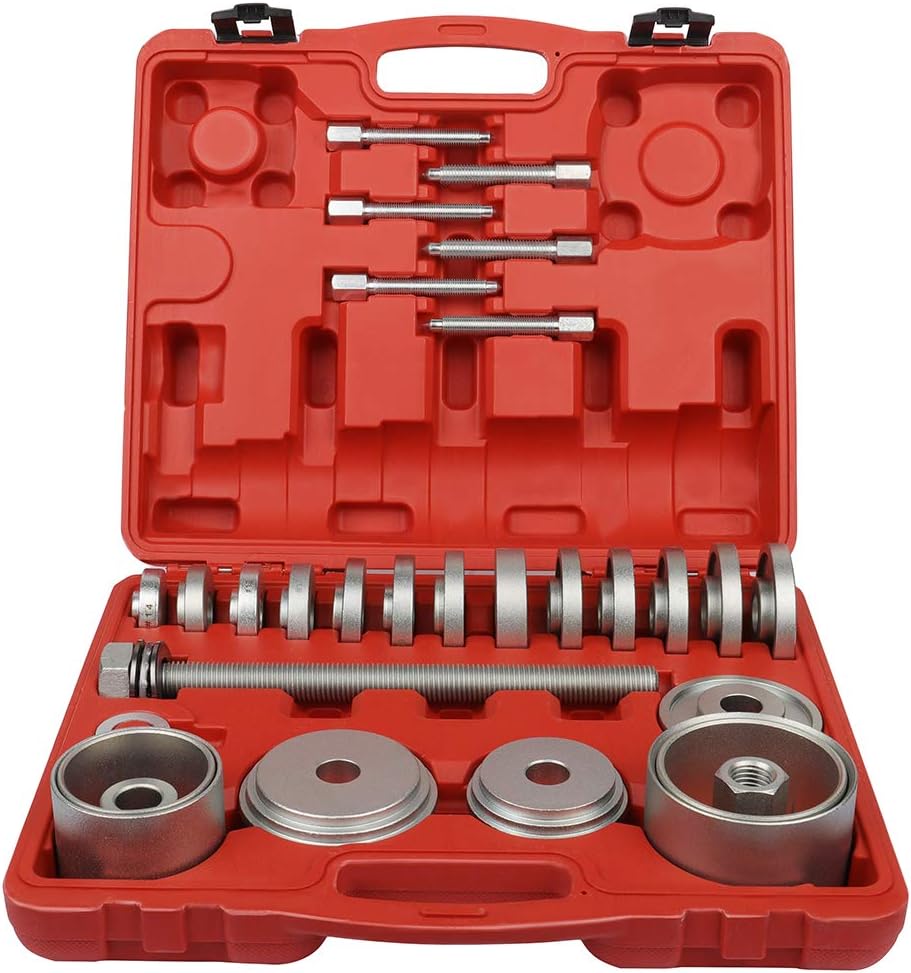 SCITOO 31pcs Front Wheel Drive Hub Bearing Puller Remover Installer Tool Set for FWD Vehicles