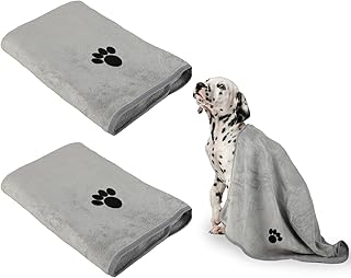 YVCVQKUC 2er-Pack Hundehandtücher, 100 x 50 cm, haustierbadetücher, super saugfähig, Hunde-Mikrofaser-Badetuch, Haustierhandtuch, Dog Towels for Drying Dogs, Hunde-Badezubehör product image