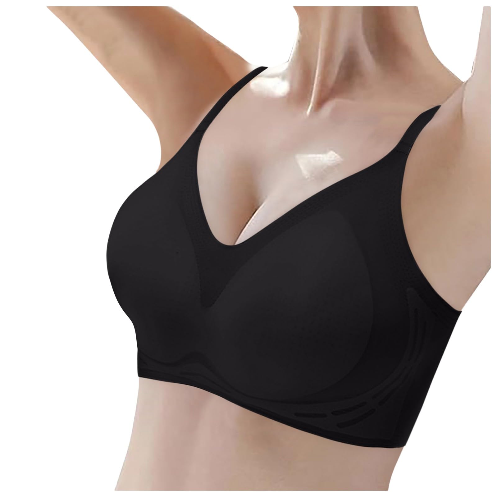 Cool Jelly Sujetador Antiarrugas Escote Push up para Mujer Seda de Hielo sin Costuras