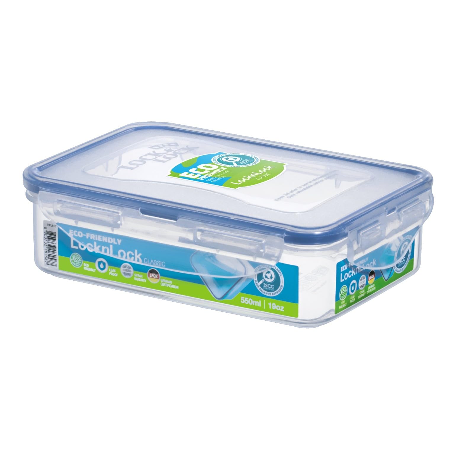LocknLock Classic Rectangle 550 ml Airtight Food Storage Container with Lid