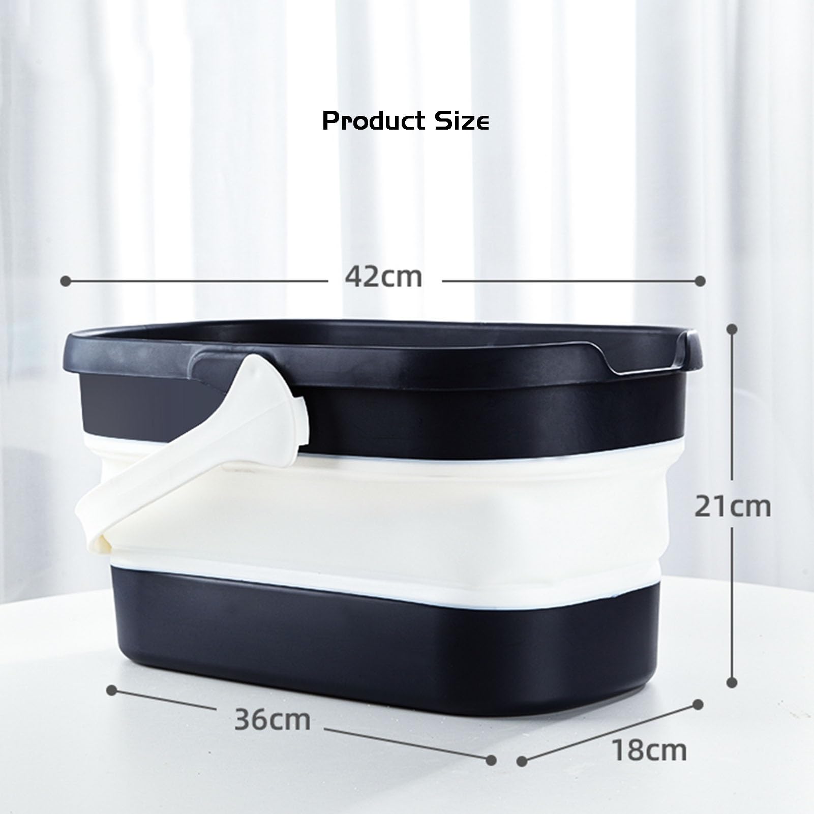 Secchio pieghevole da 12 litri con ruote per pulizia, campeggio e camper, secchio versatile in plastica portatile per una facile conservazione e trasporto