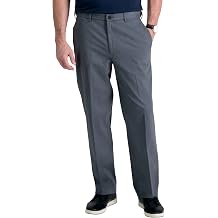 Haggar Mens Premium No Iron Khaki Classic Fit Flat Front Casual Pant Regular and Big & Tall Sizes