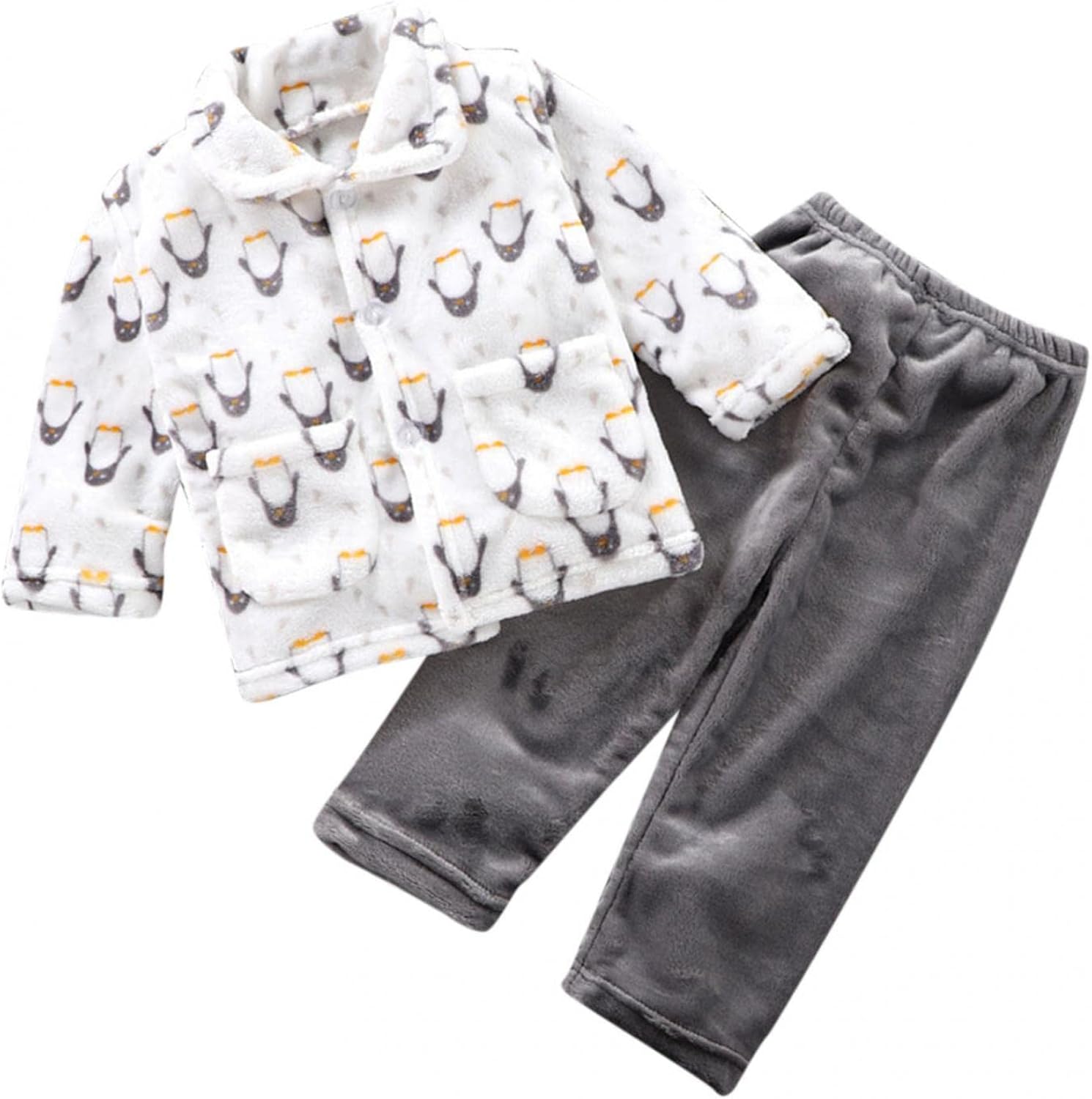 キッズ服 セットアップ 新品 Shopruder 子供服 パジャマ 男の子 女の子 かわいい 人気 ロングパンツ 長袖 2点セット 赤ちゃん服 暖かい 快適 肌着 新生児 前開き カジュアル ルームウェア 裏起毛 ボタン おしゃれ 柔らかい 折り襟