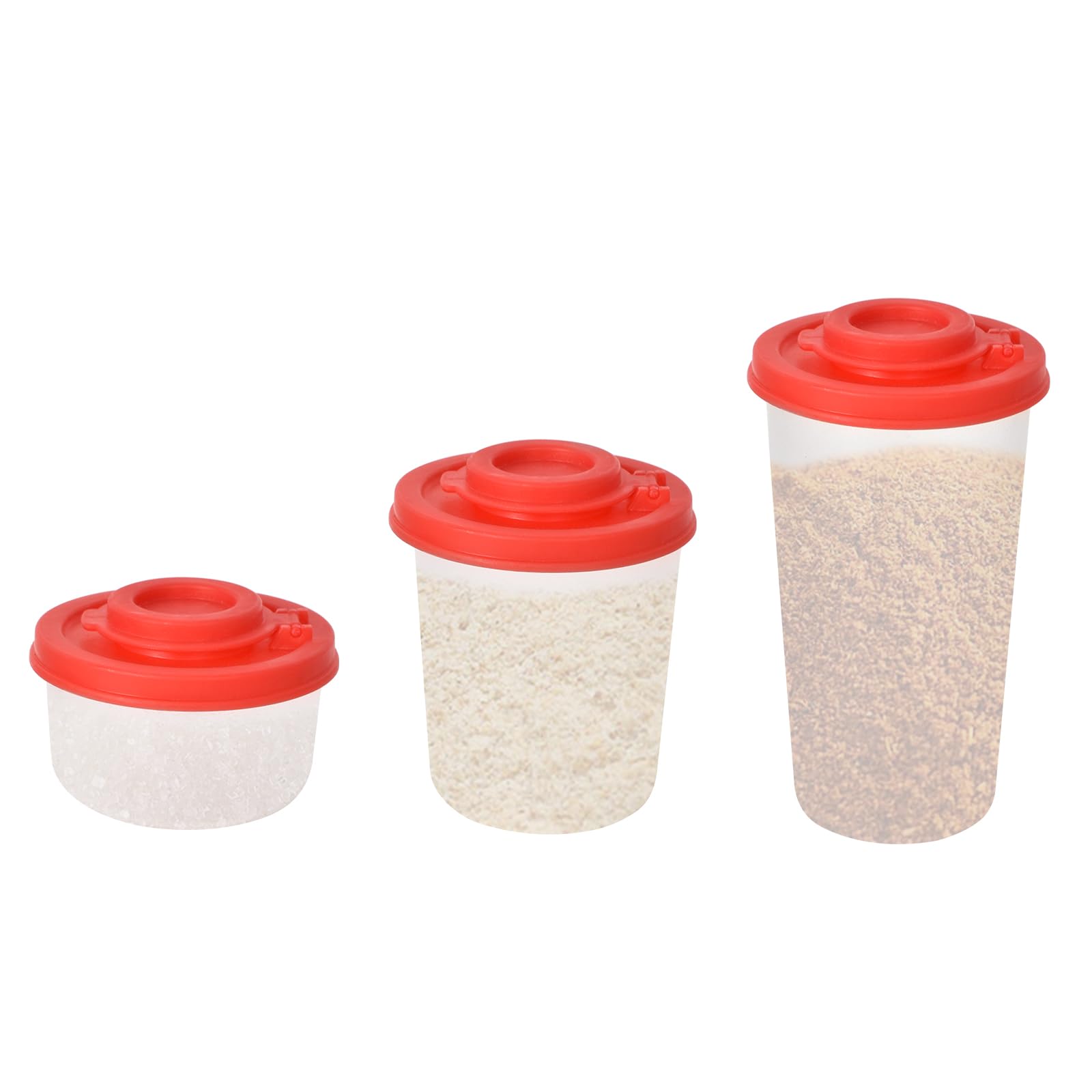 Lot De 3 Mini Salières Et Poivrières En Plastique Sans BPA - Tailles Différentes Avec Couvercle Hermétique - Parfait Pour Lunch Box, Camping, Voyages - 2