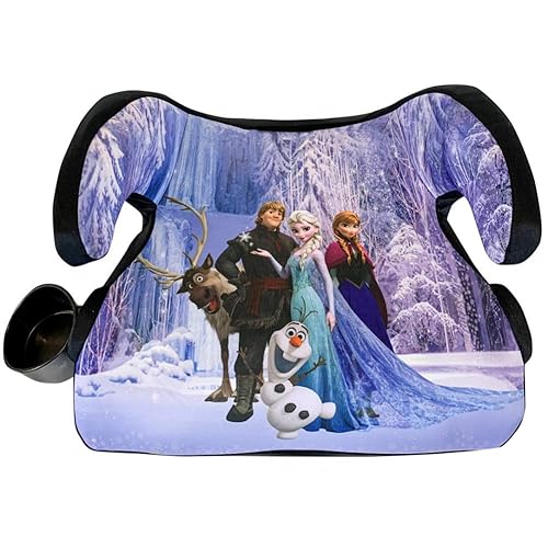 KidsEmbrace Disney Frozen Asiento elevador sin respaldo con clip de posicionamiento para cinturón de seguridad, Elsa, Anna, Olaf y Kristoff