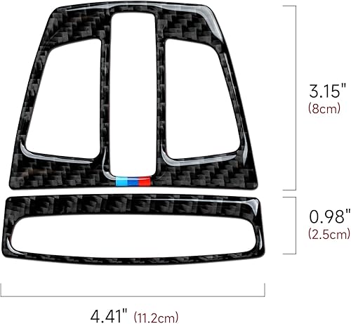 Miniatura 8 de Calcomanía de fibra de carbono para automóvil, compatible con BMW F30 F31 F34 F36 X5 X6 F15 F16 M2 M3 M4 Accesorios interiores