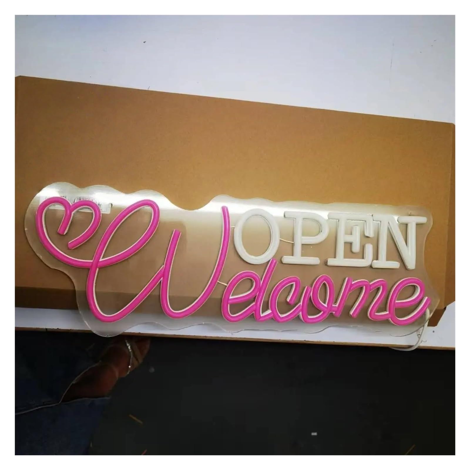 Shouxi B Sign Lamp Welcome Open Neon Sign, Suitable For Usiness, Ars, Shops, Salons, Hotels, Open Sign With Us 22Cmx45cm(B)