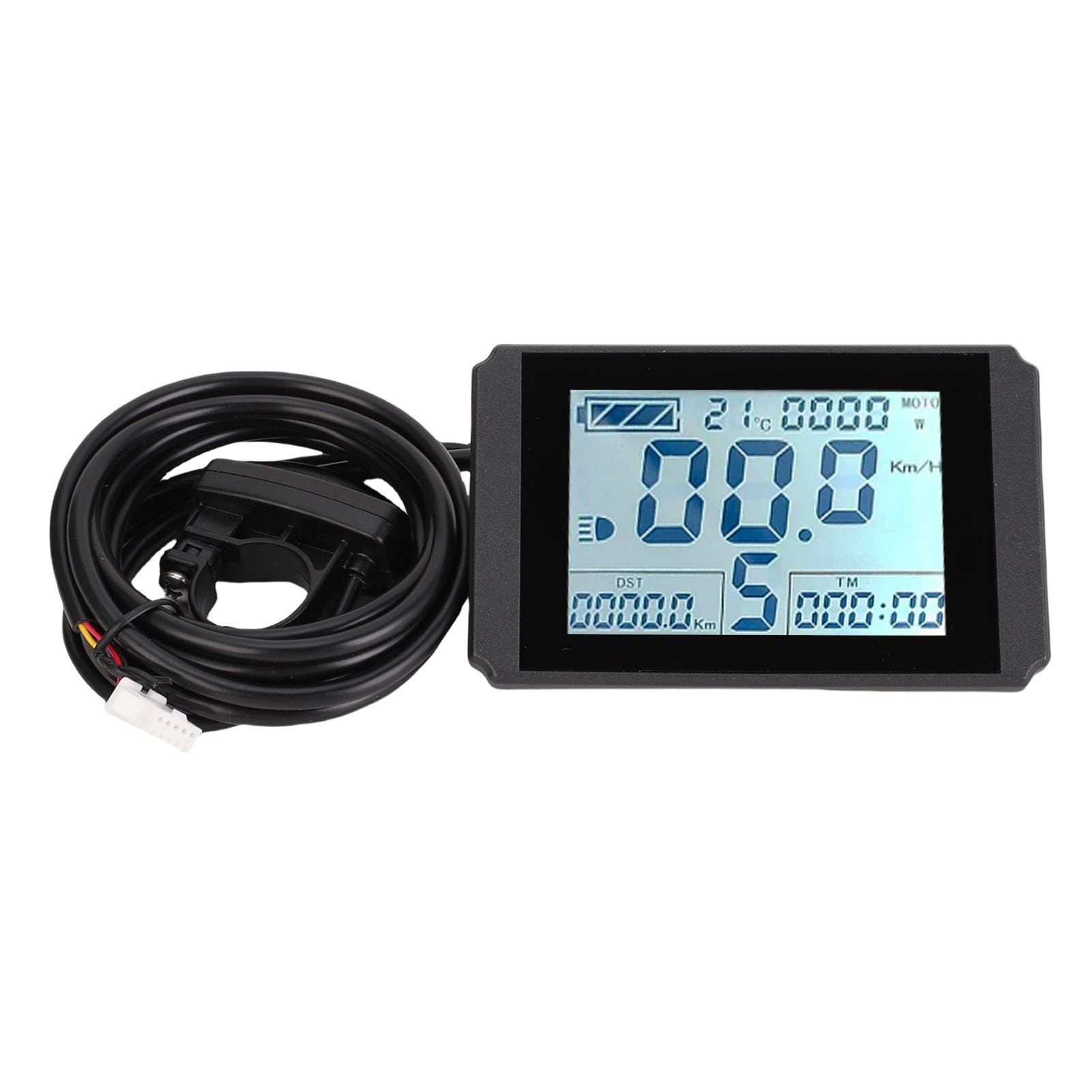 Ejoyous Display LCD per Bici Elettrica Display LCD per Scooter Elettrico ABS 24V 36V 48V con Staffa di SM per Schermo Trasparente per Ciclisti Pendolari con Manubrio da 22,2 Mm