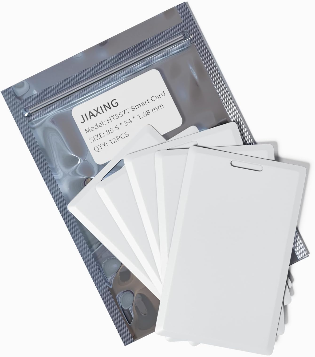 12 PCS T5577 Thick Smart Cards, Contactless 125khz RFID Rewritable Proximity Clamshell Weigand Prox Card, Compatible with 1386 1326 H10301 Format Readers and Keyless Entry Access Control Systems