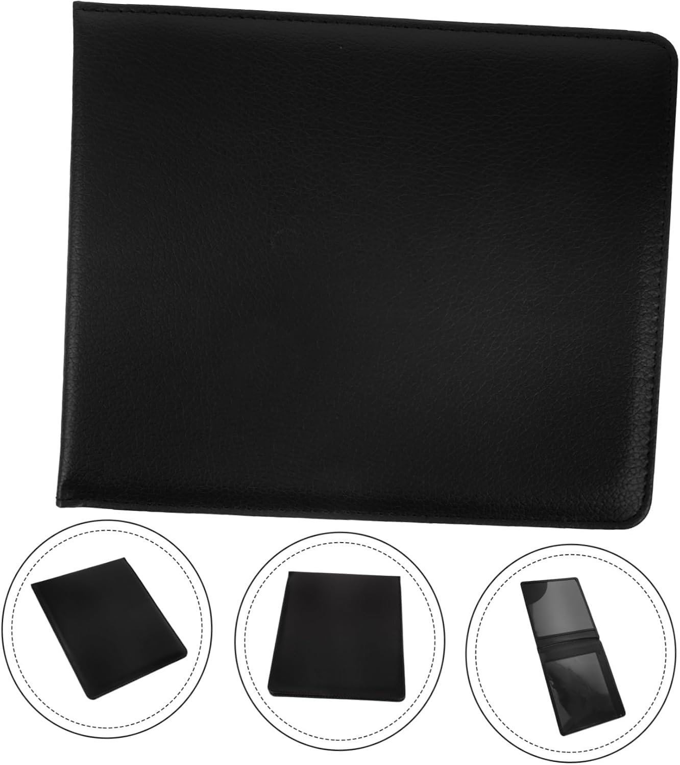 HOMSFOU Id Card Holder Sleeves Badge Holder Case Bus Cards Sleeves Disabled Card Id for Card Holder Wallet Disabled Certificate Holder Protector Key Tag Cover Greeting Black