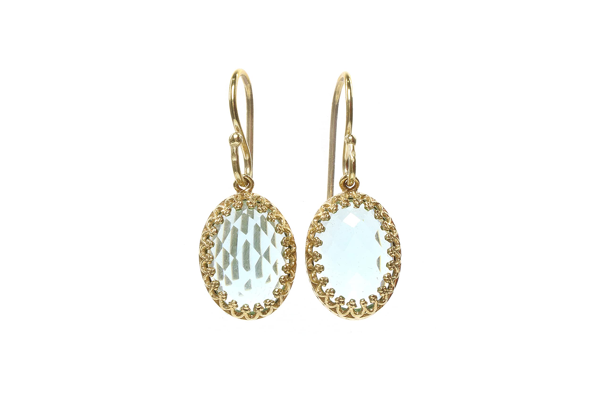 Exquisitos Pendientes Topacio Azul - Pendientes Ovalados Clásicos, Pendientes Piedras Preciosas Colgantes, Pendientes Declaración, Pendientes Novia - Elegantes Joyas Piedra Nacimiento Personalizables