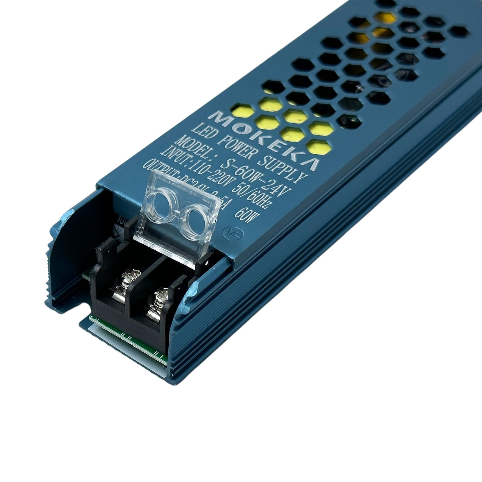Alimentatore 24V 2.5A 60W, Trasformatore AC 110/220V a DC, MOKEKA Interruttore di Alimentazione Elettrica per Tensione