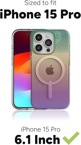 Miniatura 3 de ZAGG Milan Snap - Funda MagSafe para iPhone 15 Pro con protección contra caídas (13 pies/13.1 ft), grafeno duradero, antiamarillamiento y resistente