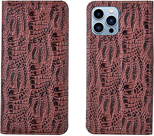 Étui portefeuille iPhone 13 Pro Max KANUZ l'authenticité d'un cuir crocodile unique