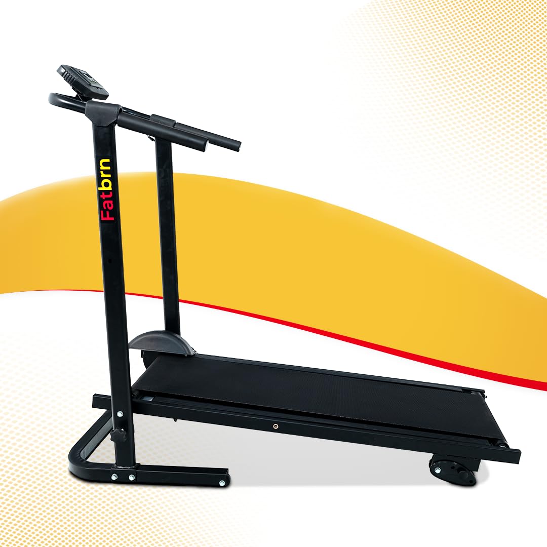 Fatbrn FB - 900 Non-Electric Manual Treadmill for Home Gym | Foldable Running Machine for Men & Women |Cardio Weight Loss Exercise | 2 Incline Levels | 100 Max User Weight | Ideal for Home Use (B0DGTZ8X19) Amazon Price History, Amazon Price Tracker