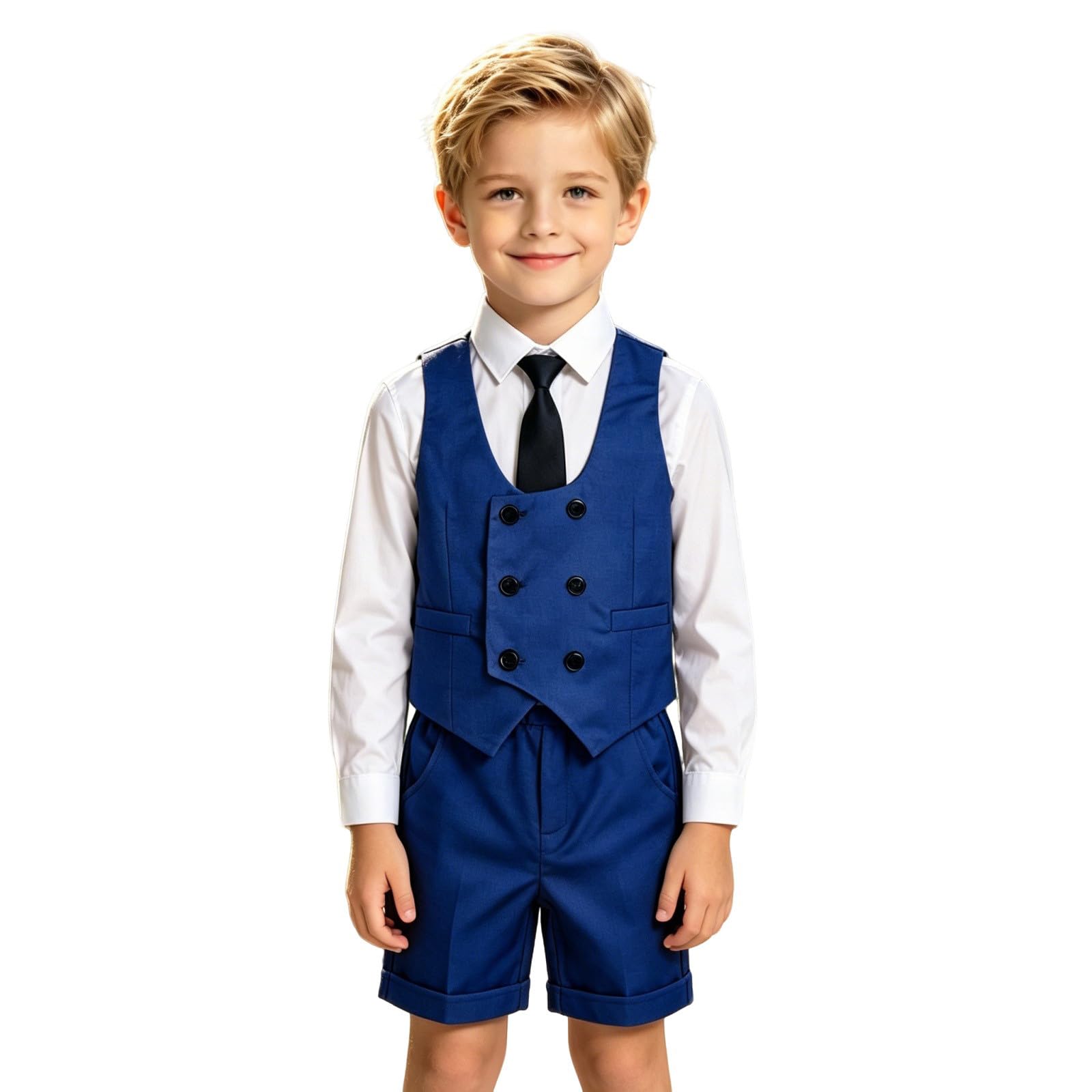 Elegante chaleco británico para niños, ideal para la vuelta al campus la graduación, con pajarita incluida.