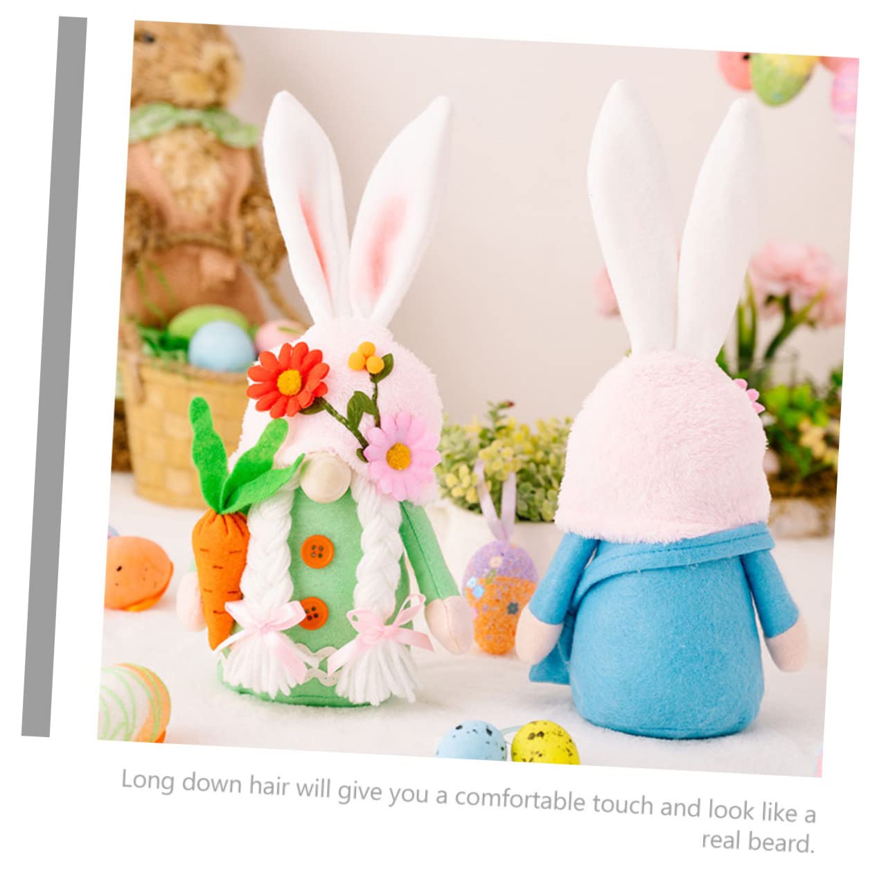 STOBOK 2 Pezzi Coniglietto Pasqua e Conigli Pasquali Di Forma Compatta Ornamento Di Folletto Pasquale Realizzato Materiali Di Qualità Decorazione Festiva Per Pasqua