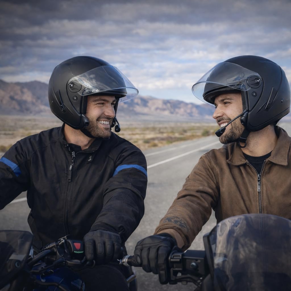 Wodoodporne słuchawki Bluetooth do kasku motocyklowego | Ultra cienkie uniwersalne słuchawki z mikrofonem domofonowym