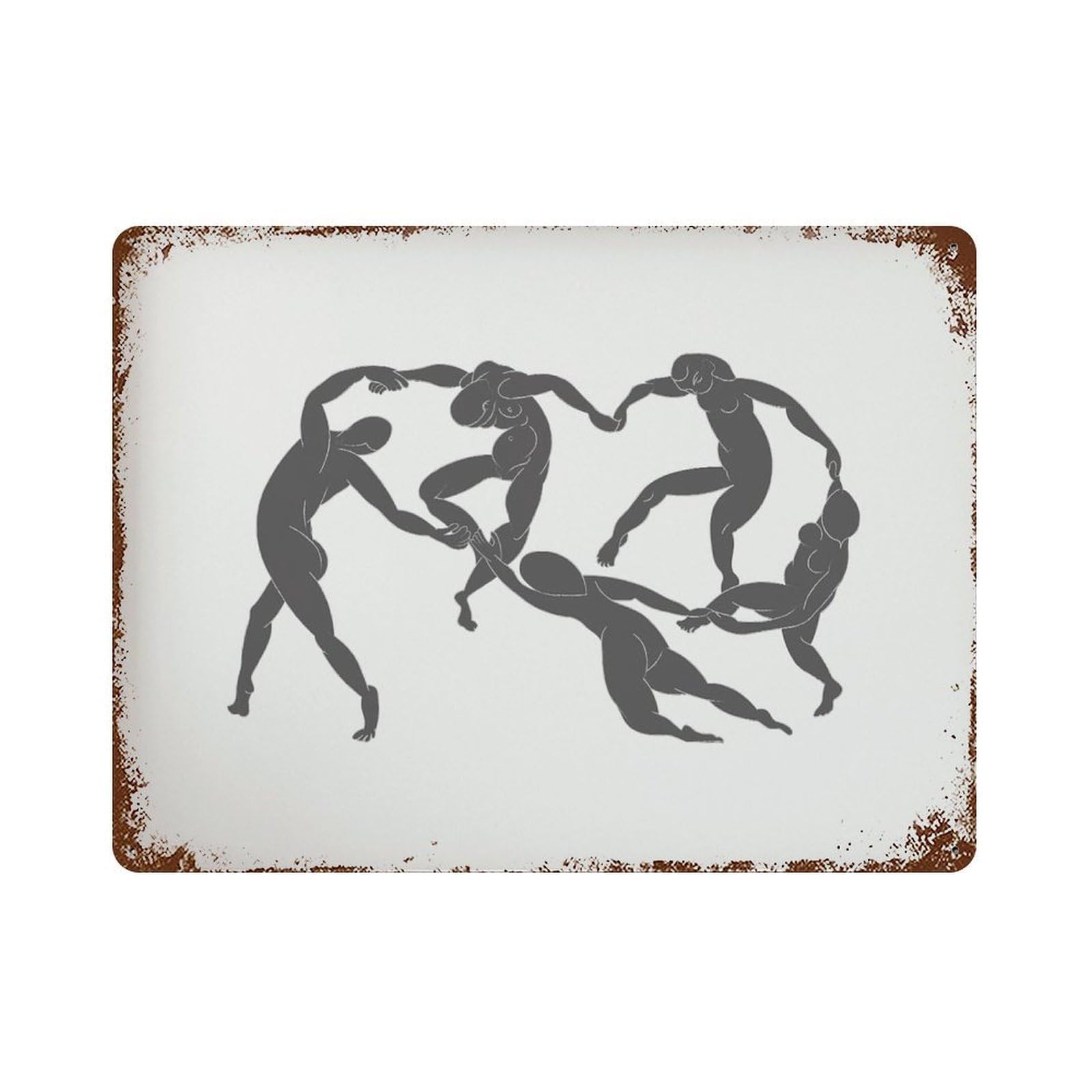 xiaoxiaoshen Henri Matisse 'the Dancer' Black And White Minimalist Wall Decor Art Metal Tin Poster Modern Home Decor Art Home Bar Shop Decorations Vintage Sign 30x40cm