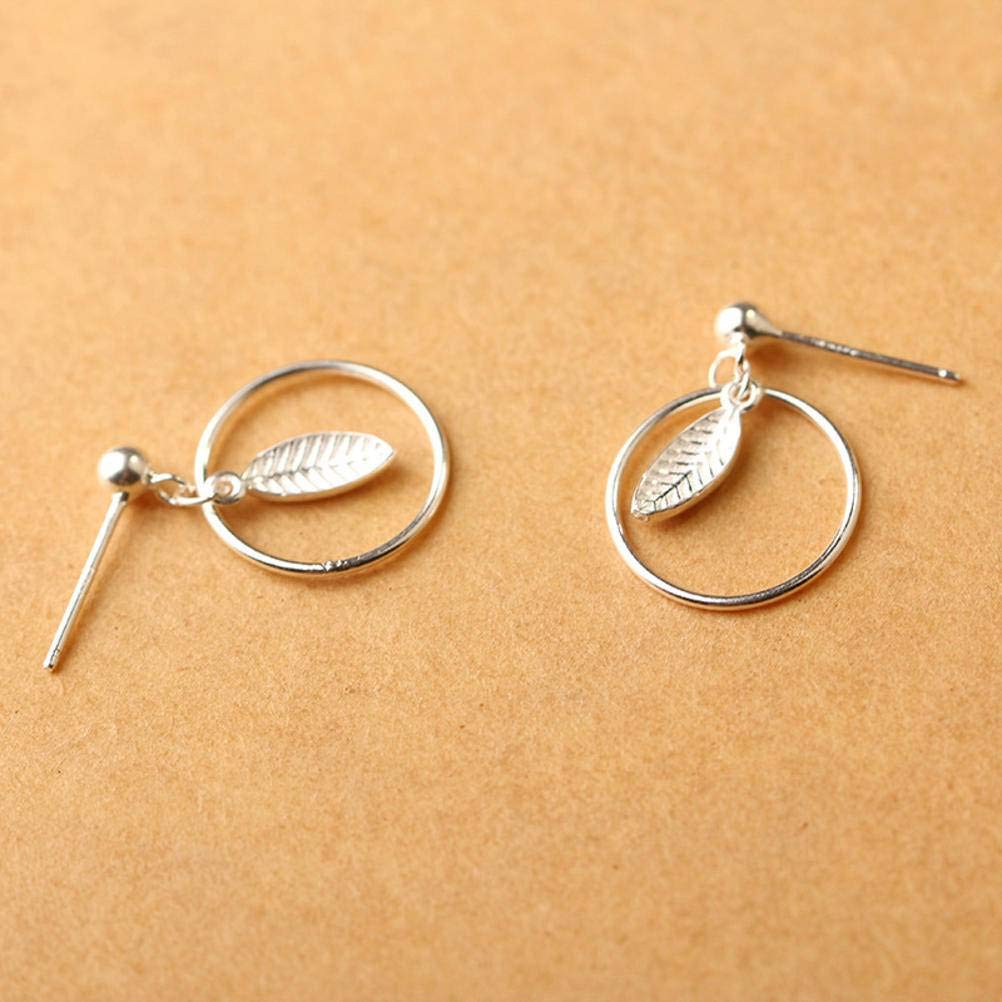 RWRAPS Orecchini da Donna, Orecchini in Argento Sterling 925 Orecchini da Donna Orecchini Pendenti con Piume d'Argento Spazzolato Gioielli Nazionali del Vento dell'orecchio, Argento,