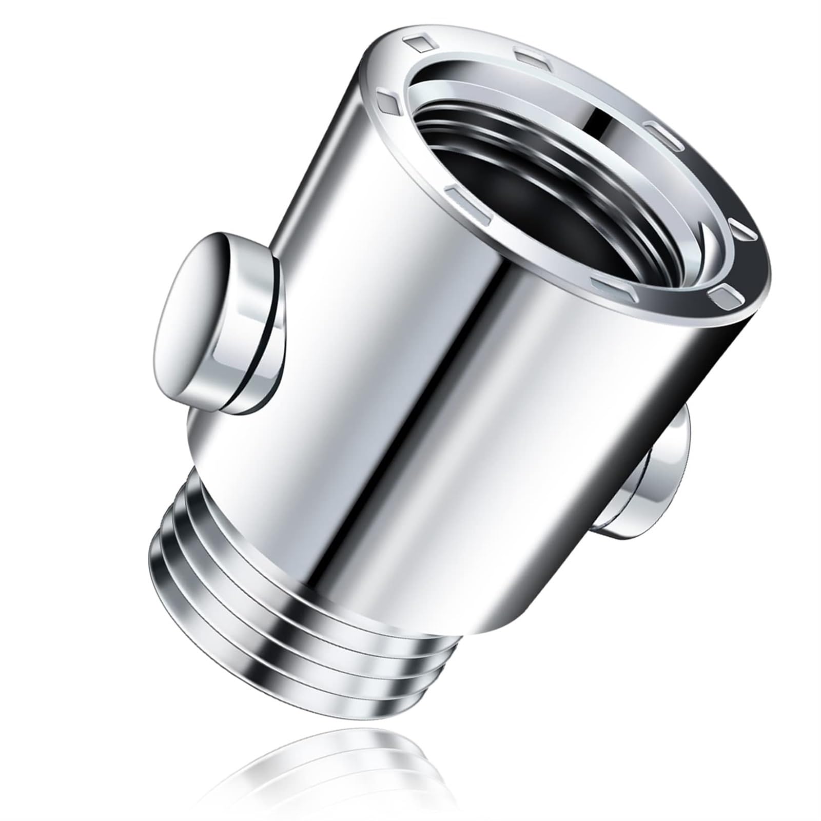 THE WHITE SHOP Shower Shut Off Valve Button Type G1/2'' Universal Water Flow Control Valve for Shower Arm and Hose or Bidet Sprayer