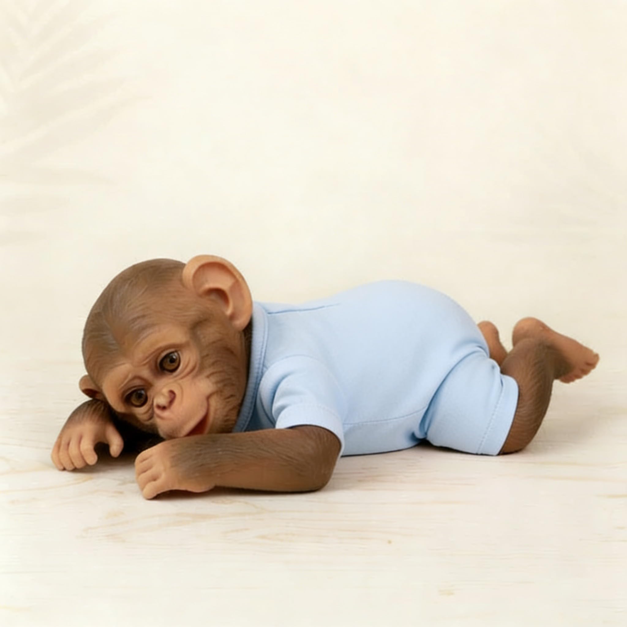 Pinky Reborn Baby Dolls Full Body Poseable Bathable 20 inch Reborn Baby Monkey Girl Doll Vinyl Realistic Newborn Monkey Doll