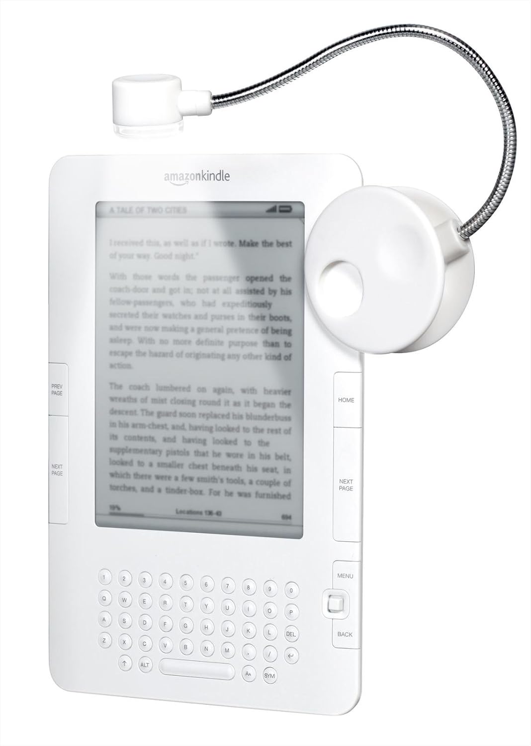 LightWedge Flex Neck Clip-On Reading Light, White