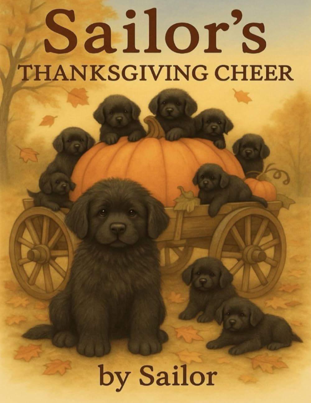 Sailor's Thanksgiving Cheer (Sailor , the Newfoundland pup)